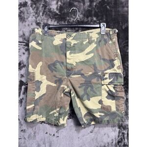 Rothco Men's Large Woodland Camo BDU Cargo Shorts Tactical Military